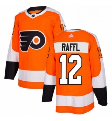 Mens Adidas Philadelphia Flyers 12 Michael Raffl Authentic Orange Home NHL Jersey 