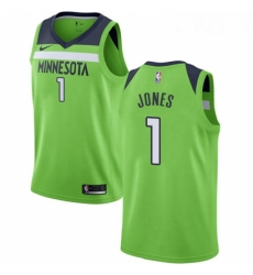 Mens Nike Minnesota Timberwolves 1 Tyus Jones Swingman Green NBA Jersey Statement Edition