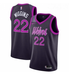 Mens Nike Minnesota Timberwolves 22 Andrew Wiggins Swingman Purple NBA Jersey City Edition