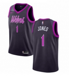 Womens Nike Minnesota Timberwolves 1 Tyus Jones Swingman Purple NBA Jersey City Edition