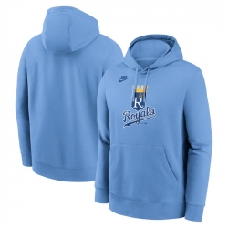 Men Kansas City Royals Light Blue Cooperstown Collection Logo Club Pullover Hoodie