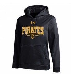 Men MLB Pittsburgh Pirates Under Armou Fleece Hoodie Black