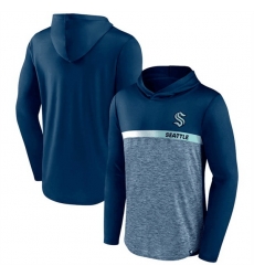 Men Seattle Kraken Deep Sea Blue Podium Defender Pullover Hoodie