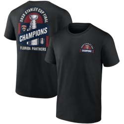 Men Florida Panthers Black 2025 Stanley Cup Champions Shine T Shirt