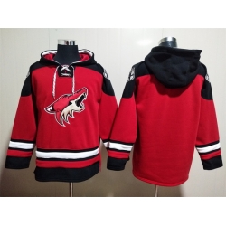 Men's Arizona Coyotes Blank Red Ageless Must-Have Lace-Up Pullover Hoodie