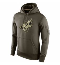 NHL Mens Arizona Coyotes Nike Olive Salute To Service KO Performance Hoodie