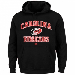 NHL Mens Carolina Hurricanes Majestic Heart Soul Hoodie Black