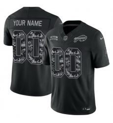 Men Buffalo Bills Active Player Custom Black F U S E  2026 Salute to Service Limited Stitched Football Jersey