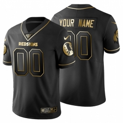 Men Women Youth Toddler Washington Redskins Custom Men Nike Black Golden Limited NFL 100 Jersey