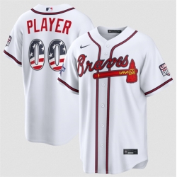 Men Atlanta Braves Active Player Custom White 2026 All Star Edition Stars   Stripes Stadium Pick A Player Stitched Baseball Jersey