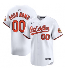 Men Women Youth Toddler BALTIMORE ORIOLES White Custom Stitched Jersey