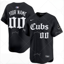 Men Women Youth Chicago Cubs Black Customized MLB Jersey
