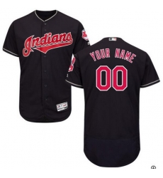 Men Women Youth All Size Cleveland Indians Custom Flex Base Jersey Black