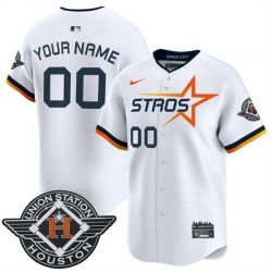 Men Women Youth Houston Astros Active Player Custom White 2025 City Connect Limited Stitched Baseball Jersey