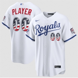 Men Kansas City Royals Active Player Custom White 2026 All Star Edition Stars   Stripes Stadium Pick A Player Stitched Baseball Jersey