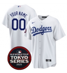Men Women Youth Los Angeles Dodgers Active Player Custom White 2025 World Tour Tokyo Series Home Stitched Baseball Jersey