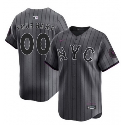 Men Women Youth Toddler New York Mets Customized Graphite City Connect Limited Stitched Baseball Jersey