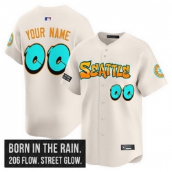 Men Women Youth Seattle Mariners Active Player Custom Cream 2025 Graffiti Emerald Drop Edition Vapor Premier Limited Stitched Jersey