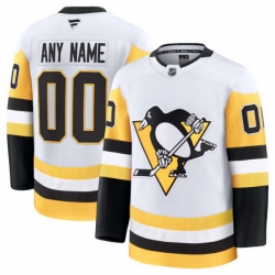Men Women Youth Pittsburgh Penguins Fanatics Away Premium Custom Jersey White