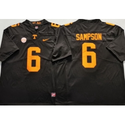 Men Tennessee Volunteers #6 Dylan Sampson Black Stitched NCAA Jersey