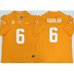 Men Tennessee Volunteers 6 Joey Aguilar Orange 2025 F U S E  Stitched Jersey