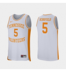 Men Tennessee Volunteers Admiral Schofield White Retro Performance College Basketball Jersey