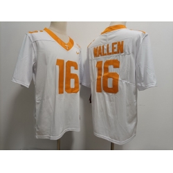 Men Tennessee Volunteers  Morgan Wallen #16 F U S E White College Football Jersey