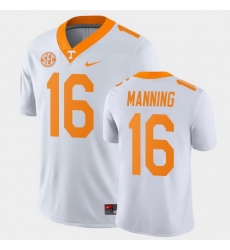 Men Tennessee Volunteers Peyton Manning Game White College Football Jersey