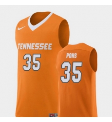 Men Tennessee Volunteers Yves Pons Orange Replica College Basketball Jersey