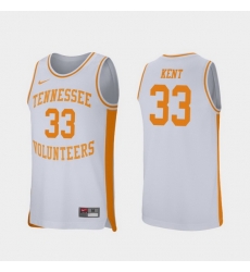 Men Tennessee Volunteers Zach Kent White Retro Performance College Basketball Jersey