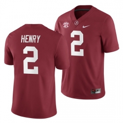 Alabama Crimson Tide Derrick Henry Crimson College Football Home Game Jersey