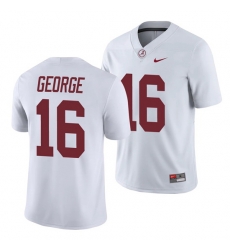 Alabama Crimson Tide Jayden George White College Football Men's Game Jersey