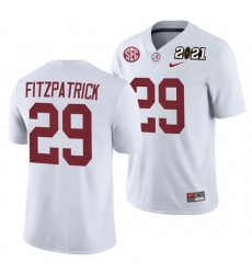 Alabama Crimson Tide Minkah Fitzpatrick White 2021 Rose Bowl Champions College Football Playoff College Football Playoff Jersey