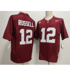 Men Alabama Crimson Tide  12 Keelon Russell Red 2026 F U S E Stitched Football Jersey