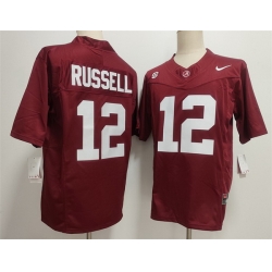 Men Alabama Crimson Tide  12 Keelon Russell Red 2026 F U S E Stitched Football Jersey