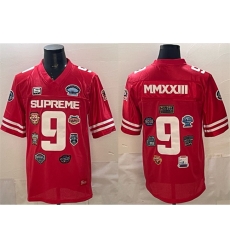 Men Red Football Championship Stitched Jersey