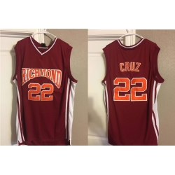 Men Richmond Cruz 22 Red Stitched Basketball Jersey