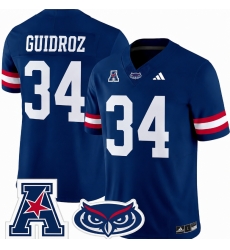 NCAA #34 Guidroz Blue Jersey