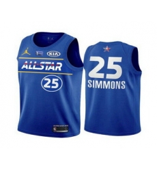 Men 2021 All Star 25 Ben Simmons Blue Eastern Conference Stitched NBA Jersey