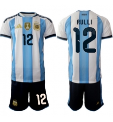 Argentina 2026 FIFA World Cup Soccer Jersey White #12 RULLI