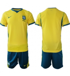 Youth Brazil 2026 FIFA World Cup Yellow Home Soccer Jersey BLANK 2