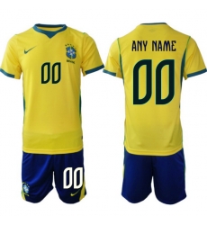 Youth Brazil 2026 FIFA World Cup Yellow Home Soccer Jersey CUSTOM