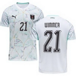 Men 21 Austria Patrick Wimmer World Cup Away Replica Jersey  2