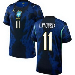 Men 11 Brazil National Team Lucas Paqueta 2026 Home Jersey 2