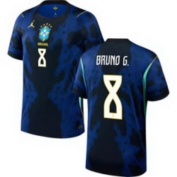 Men 8 Brazil National Team Bruno Guimaraes 2026 Home Jersey 1