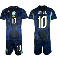 Men Brazil 2026 FIFA World Cup Blue Away Soccer Jersey VINI JR. #10