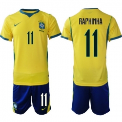 Men Brazil 2026 FIFA World Cup Yellow Home Soccer Jersey RAPHINHA #11