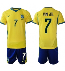 Men Brazil 2026 FIFA World Cup Yellow Home Soccer Jersey VINI JR. #7