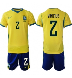 Men Brazil 2026 FIFA World Cup Yellow Home Soccer Jersey VINICIUS #2