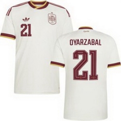 Men 21 Spain Mikel Oyarzabal World Cup 2026 Away Replica Jersey   2